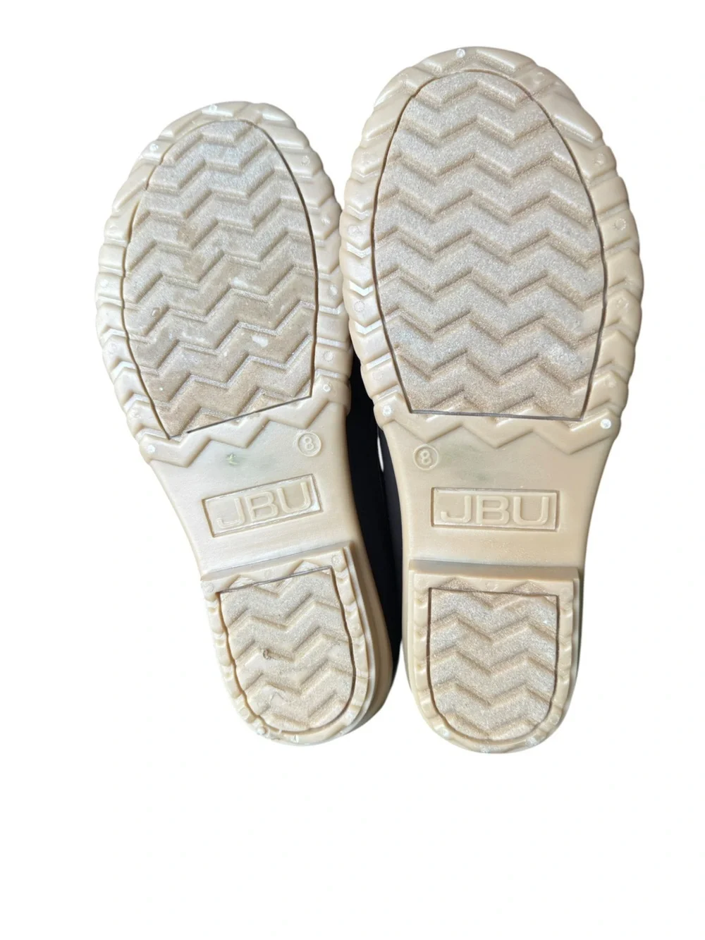 JBU by Jambu Men’s Waterproof Duck Shoes Faux Fur Slip On Rain Shoes Sz 8 - Picture 3 of 6